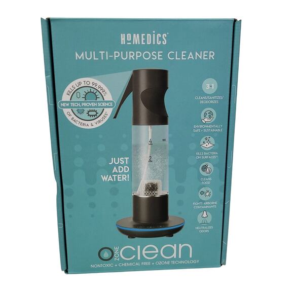Homedics Ozone Clean Multipurpose Cleaner Sprayer SAN-OZ100BK NEW Open Box - Picture 1 of 8